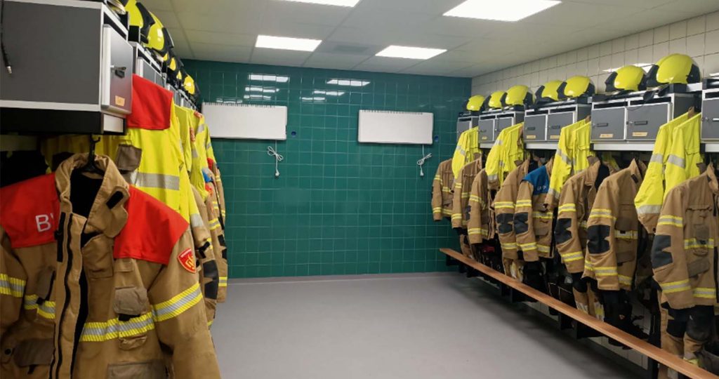 Kleedkamer brandweerkazerne Vierlingsbeek