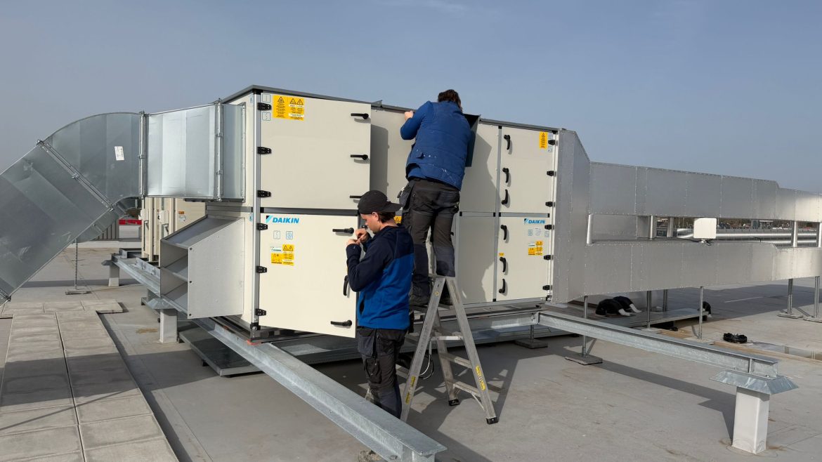 Installaties dak Wassenburg Medical Elst